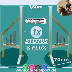 Modularer AVing STD70S Fangständer mit anthrazitgrauer FLUX-Hindernisfüllung.