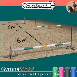 AgileWork paardengymnastiek – GymnaStick2 met insteekbare slalomstang en hoogteverstelling in stappen van 5 cm