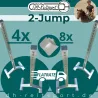 2-Jump Bündel mit Flatrate-Versand Option: 4x Bigfoot 6060 Ständer und 8x Auflagen.