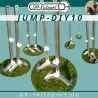 12 aufgebaute Bigfoot 6060 Aluminium-Hindernisständer mit jeweils zwei Auflagen aus dem Jump-DIY12 Set.