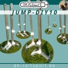 12 assembled Bigfoot 6060 aluminum jump standards, each with two cups, from the Jump-DIY12 set.