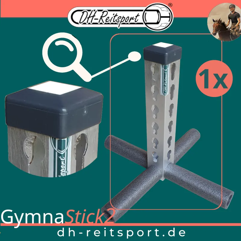 GymnaStick2 cavaletti-staander van aluminium met gevoerde voeten in vier kleurvarianten