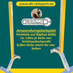 Kleurfolie voor hindernisstaanders | 6,25m rol | 60x60 profiel