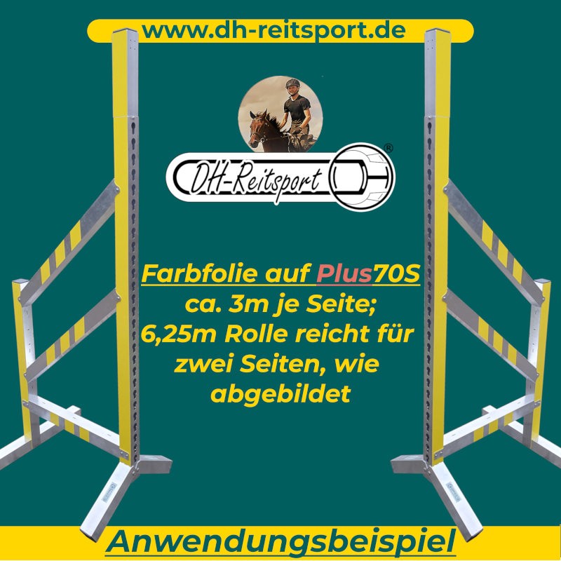 Farbfolie für Hindernisständer | 6,25m Rolle | 60x60 Profil
