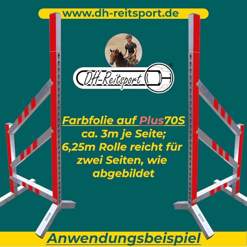 Farbfolie für Hindernisständer | 6,25m Rolle | 60x60 Profil