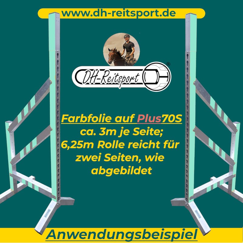 Kleurfolie voor hindernisstaanders | 6,25m rol | 60x60 profiel