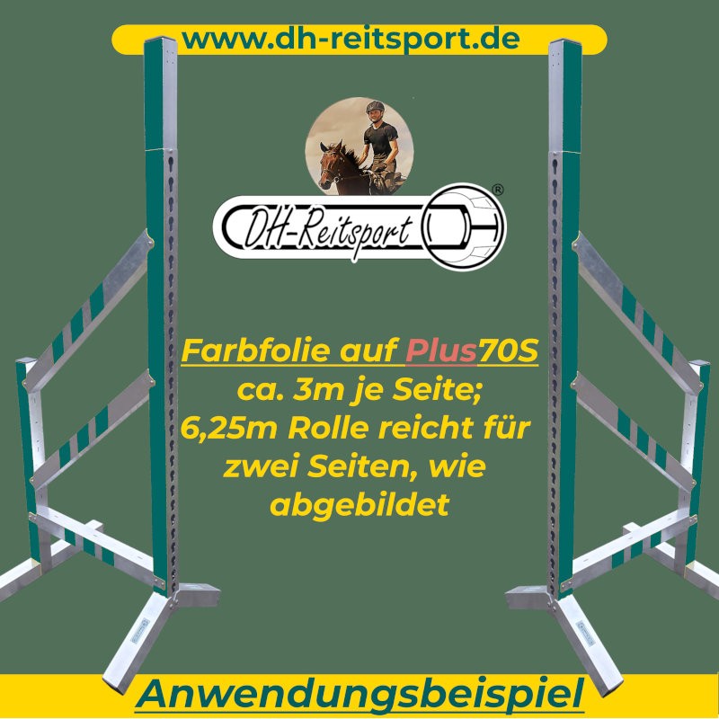 Kleurfolie voor hindernisstaanders | 6,25m rol | 60x60 profiel