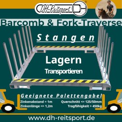 Set: Barcomb & Fork | Mobiele opslag voor hindernisbalken