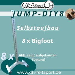 Bigfoot 6060 jump stand kit – Set of 8 sturdy aluminum show jumping stands