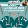 2-Jump Paket - 4 x Bigfoot 6060 Enkelstöd och 8 x Bomhållare