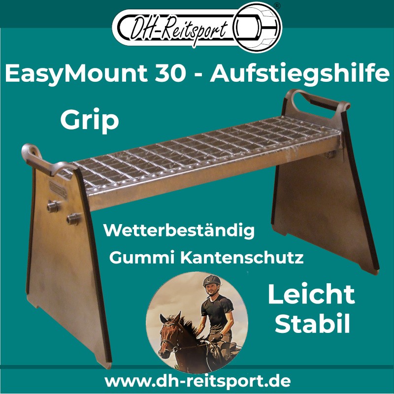 EasyMount 30 Aufstiegshilfe – Ansicht schräg vorne mit Gitterroststufe