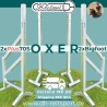 Hindernis-Bündel Oxer in Weiß – Set aus Aluminium-Flügelständern und Bigfoot Sprungständern