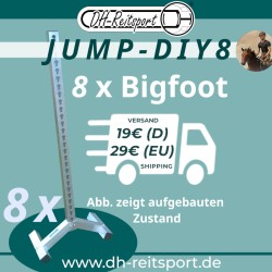 Bigfoot 6060 hindernisstaander bouwpakket – Set van 8 stabiele aluminium springstaanders