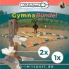 Nahaufnahme GymnaStick Cavalettiständer aus Aluminium mit Kleeblattfuß und 24mm Schlüssellochsystem.