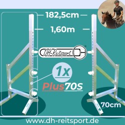Ein Paar AVing Plus70S Aluminium Flügelständer in der Vorderansicht.