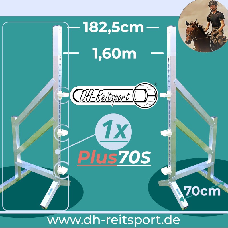 Ein Paar AVing Plus70S Aluminium Flügelständer in der Vorderansicht.