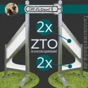 AVing Werbetafelset „ZTO“ | 4-teiliges Sponsorentafel-Set | Alu-Verbund Weiß