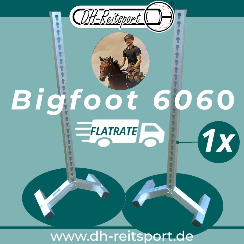 Billig forsendelse: Bigfoot 6060 aluminiumstøtte i flatrate-tilbud