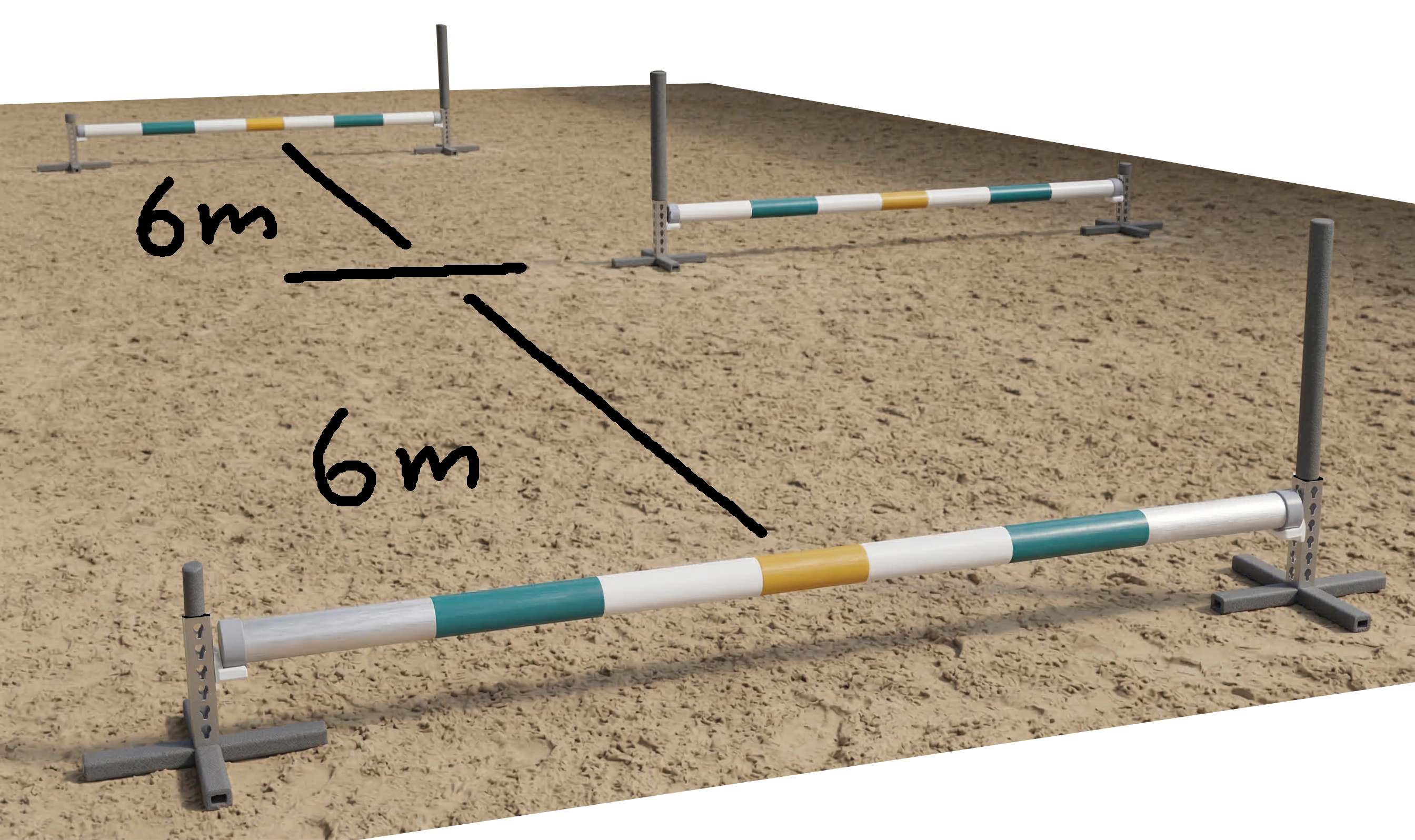 Aluminium Cavaletti staander